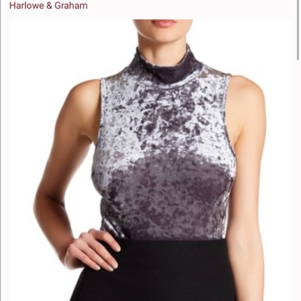 Harlowe & Graham velvet bodysuit